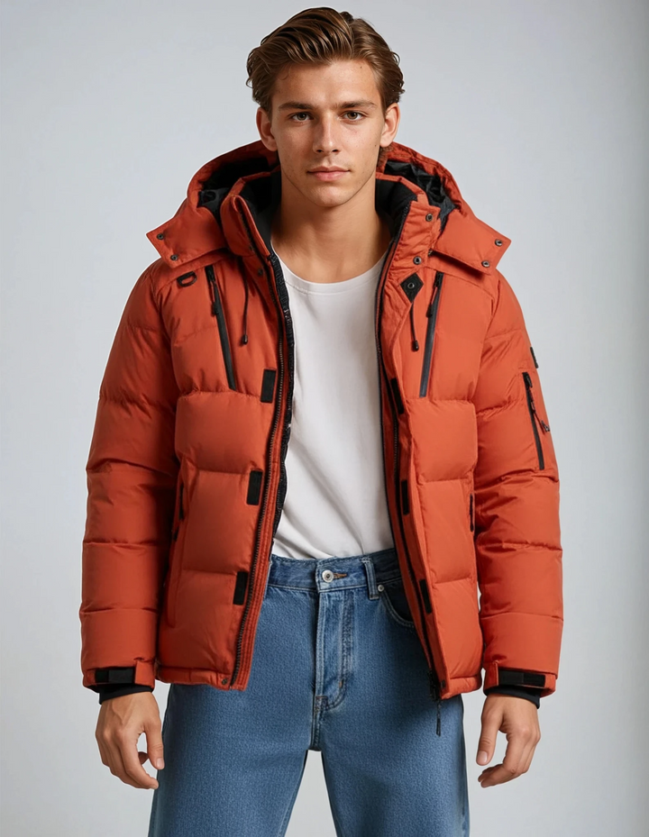 Winterjacke Herren | Warmer Parka Herren | Wattiertes Design