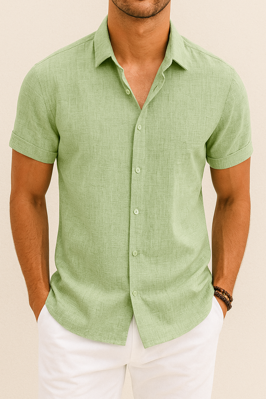 Herren Hemd | Elegant | Kurzarm Knopfleiste | Sommer