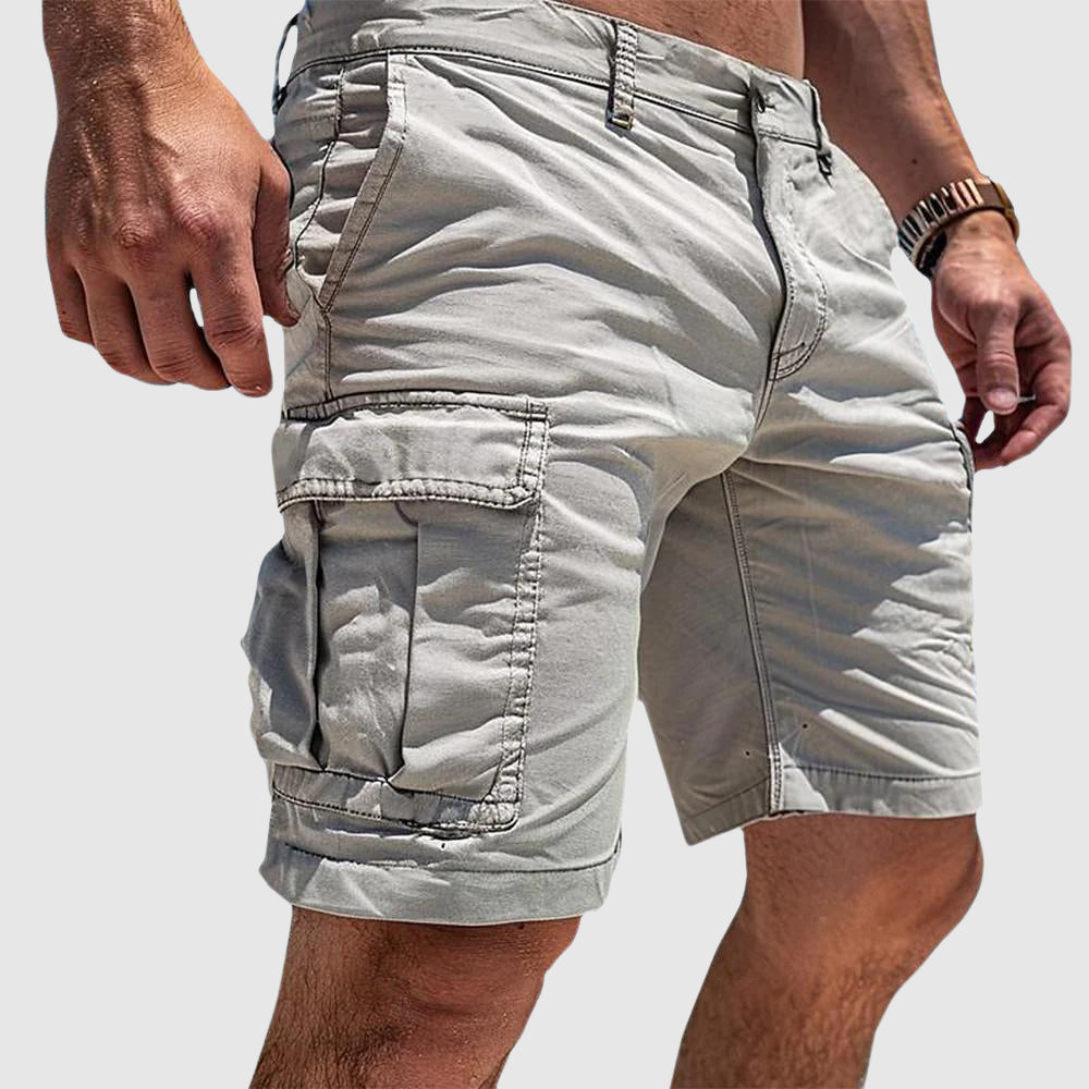Herren Cargo Shorts | Gerade Passform | Mit Reißverschluss | Sommer