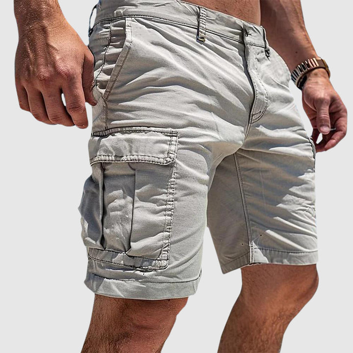 Herren Cargo Shorts | Gerade Passform | Mit Reißverschluss | Sommer