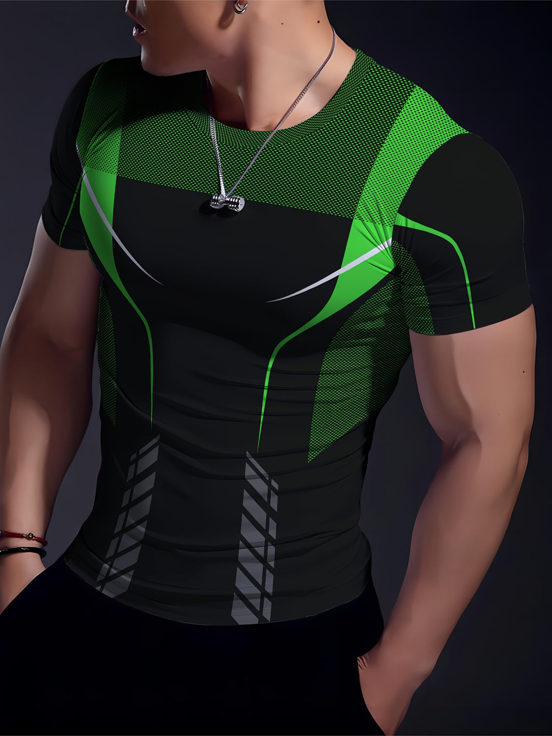 Herren Sportshirt | Slimfit | Mit Print | Sommer Pulse
