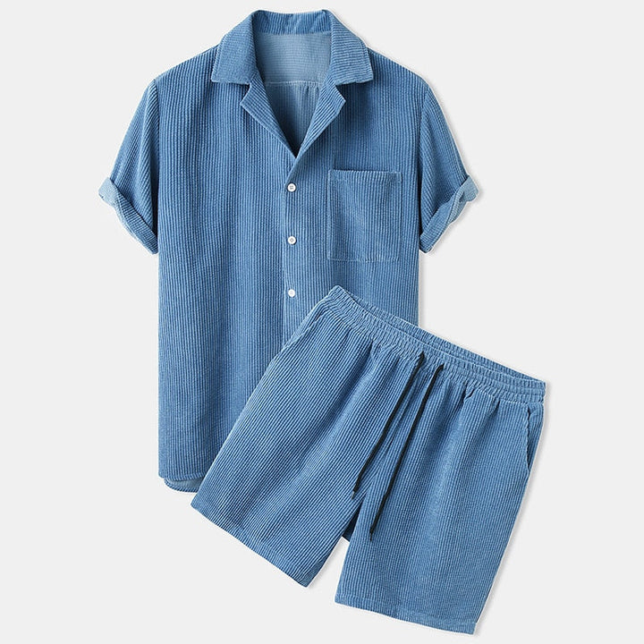 Herren Set | Oversized | Mit Kordelzug | Struktur Komfort Sommer