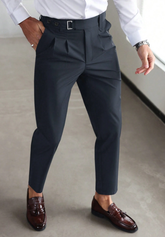 Herren Stoffhose | Slimfit | Hohe Taille | Sommer