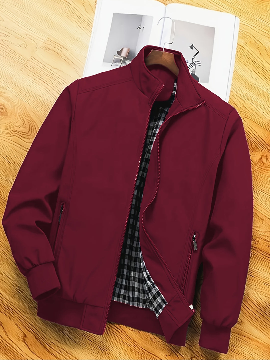 Herren Jacke | Slimfit | Reißverschluss Stehkragen | Frühling