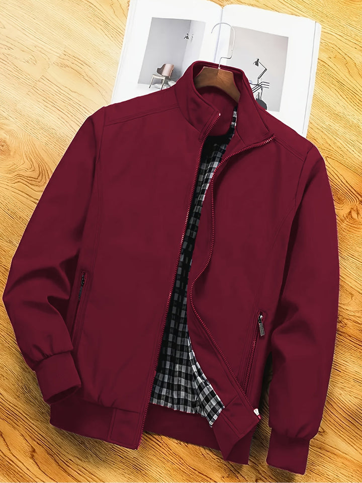 Herren Jacke | Slimfit | Reißverschluss Stehkragen | Frühling