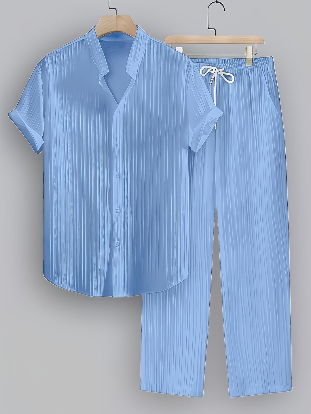 Herren Set | Strukturdesign | Lockerer Schnitt | Sommer