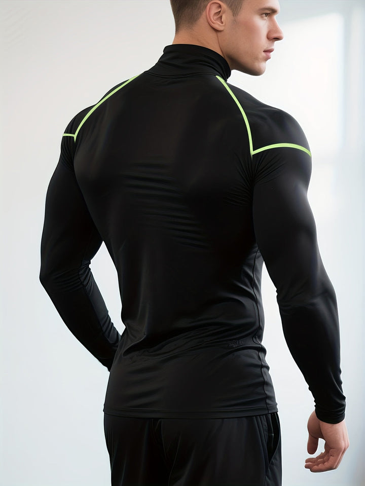 Herren Kompressionsshirt | Slim Fit | Rollkragen | Sommer