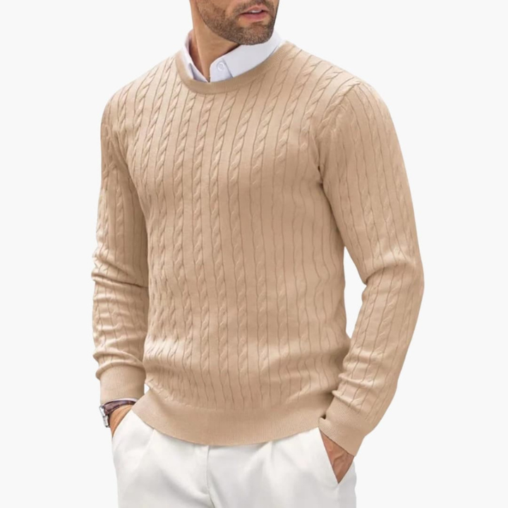 Strickpullover Herren | Klassischer Rundhals Look | Pullover Herren