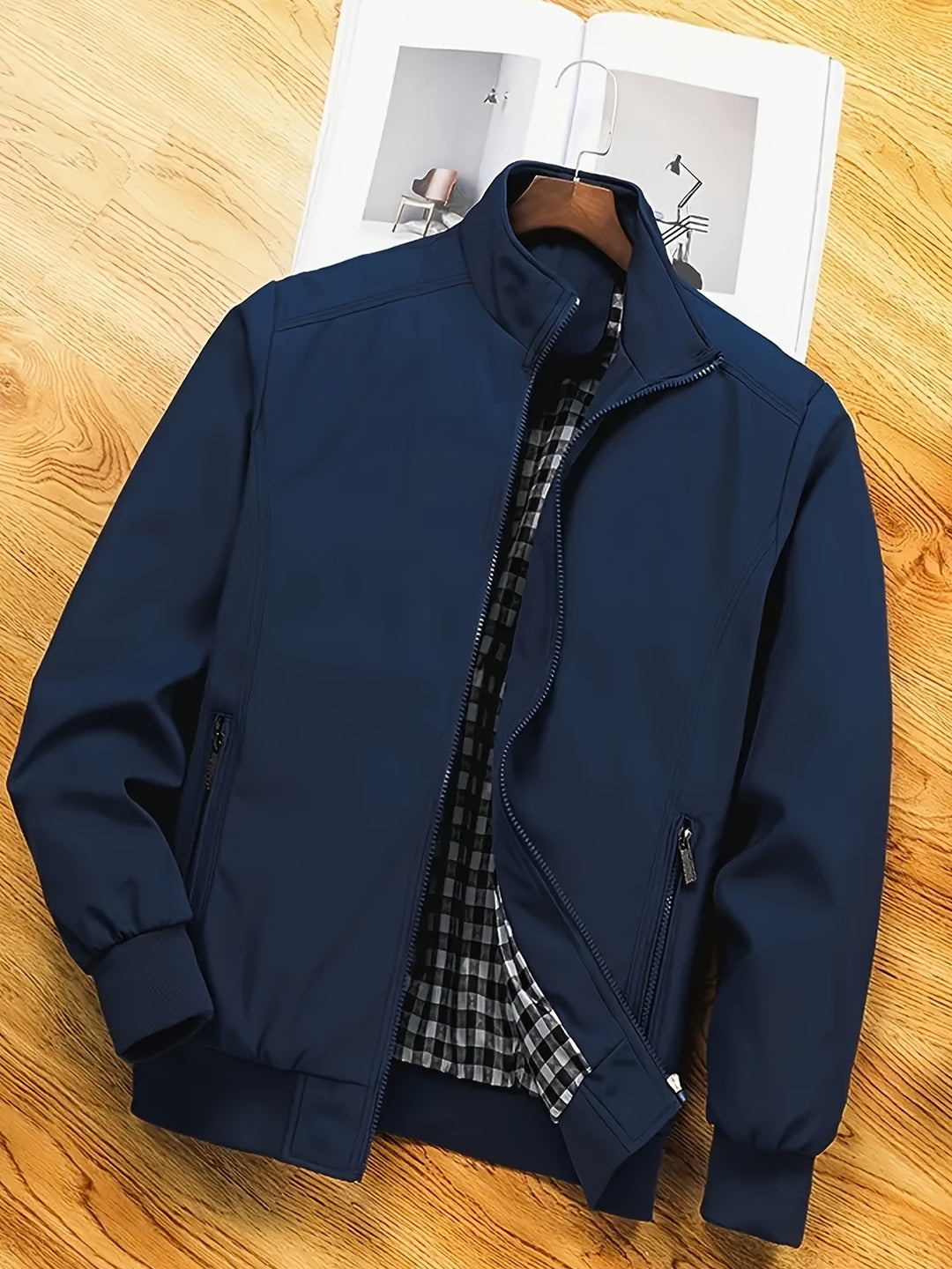 Herren Jacke | Slimfit | Reißverschluss Stehkragen | Frühling