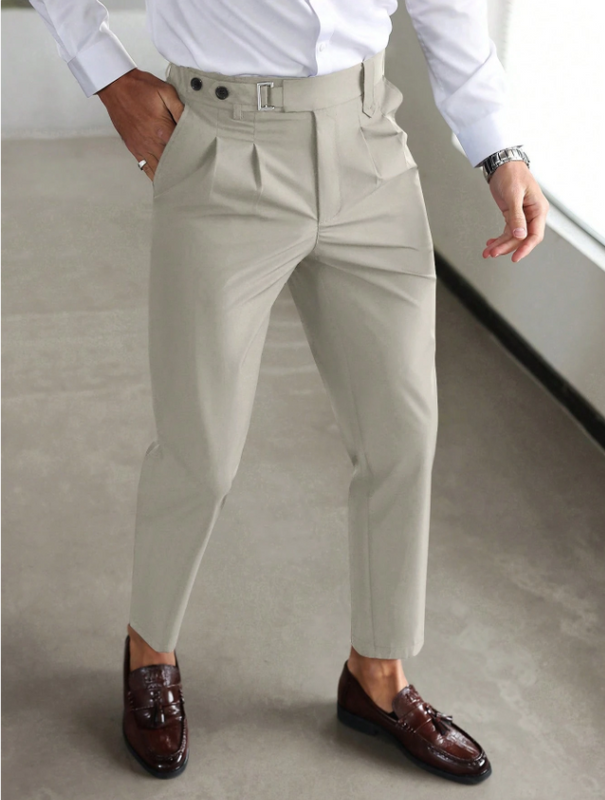 Herren Stoffhose | Slimfit | Hohe Taille | Sommer