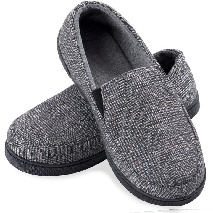 Herren Hausschuhe | Kariertes Muster | Warm & Rutschfest