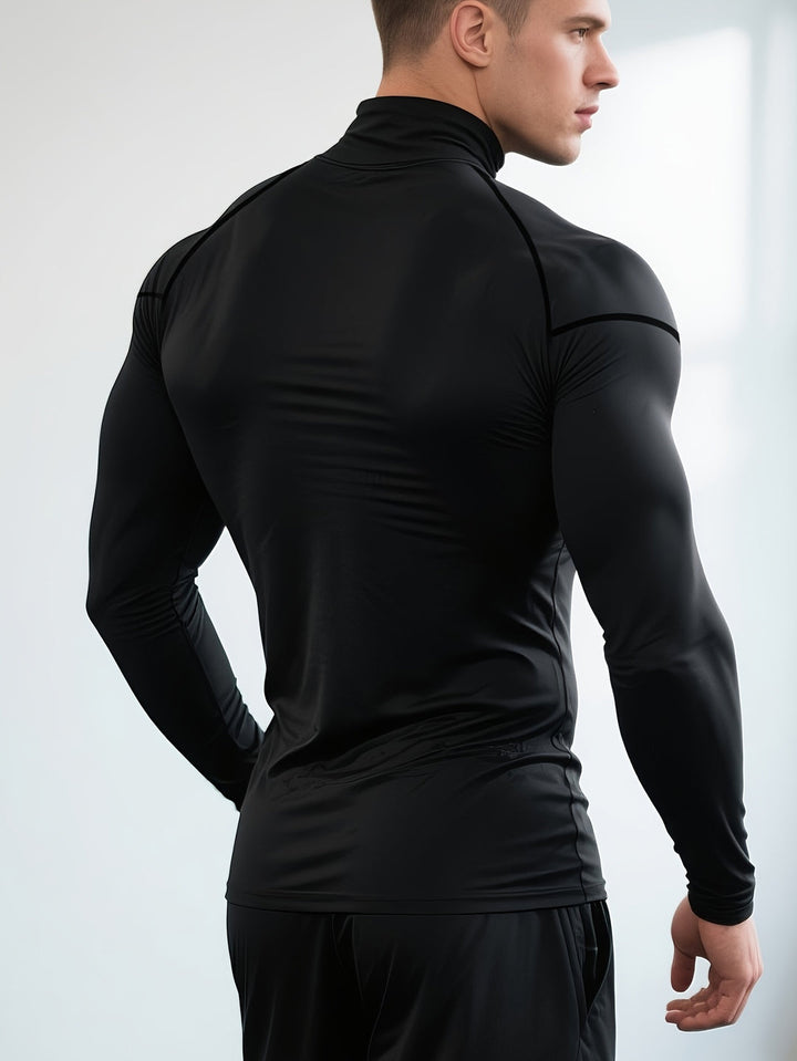 Herren Kompressionsshirt | Slim Fit | Rollkragen | Sommer