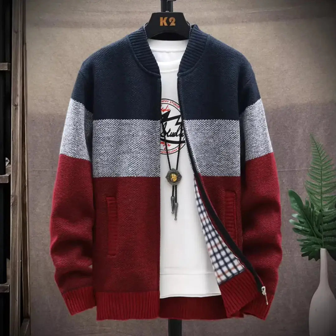 Cardigan Herren | Strickdesign Reißverschluss | Modern Kleider Look