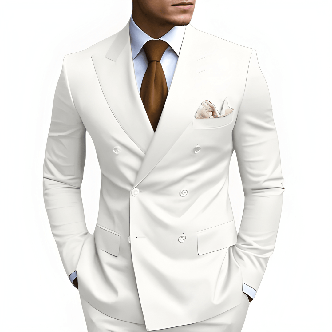 Herren Set | Zweireiher Klassisch Anzug | Elegante Kleidung Herren