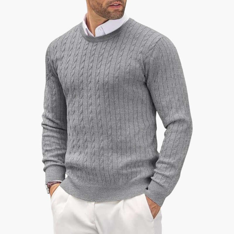 Strickpullover Herren | Klassischer Rundhals Look | Pullover Herren