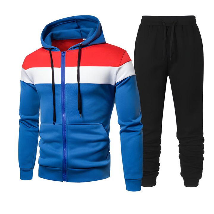 Herren Freizeitset | Farbblock Jogginghose | Modische Kleider