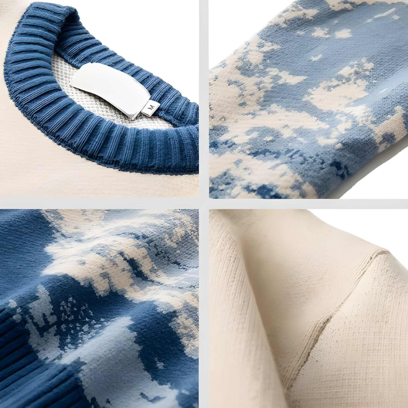 Pullover Herren | Rundhals mit Bergmotiv | Stilvoll Herren Pulli