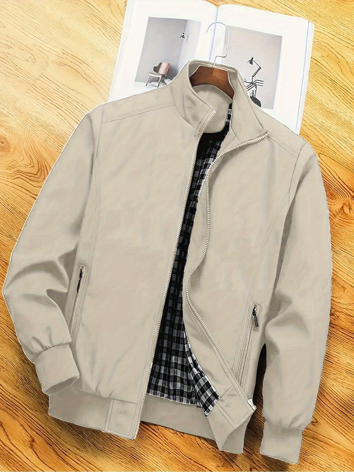 Herren Jacke | Slimfit | Reißverschluss Stehkragen | Frühling