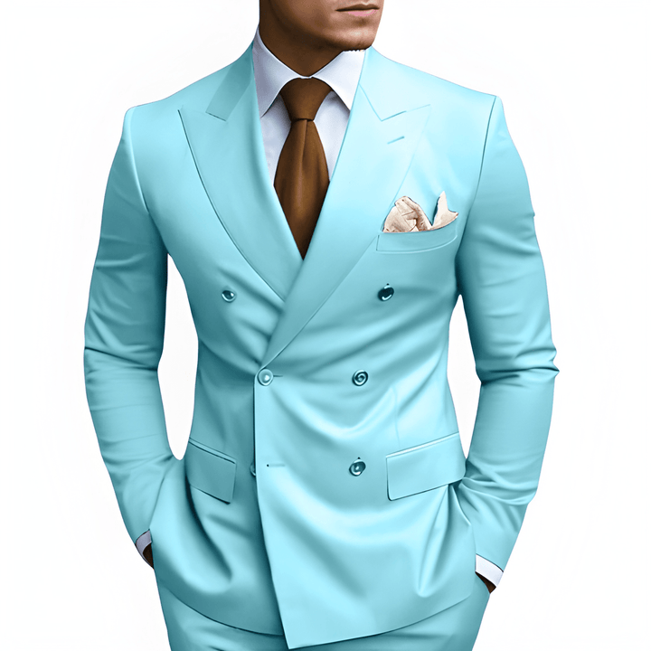 Herren Set | Zweireiher Klassisch Anzug | Elegante Kleidung Herren