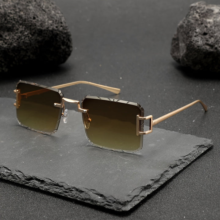 Herren Sonnenbrille | Retro | Randlos Design | Sommer