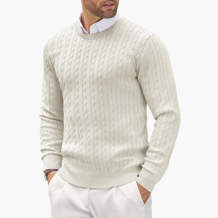 Strickpullover Herren | Klassischer Rundhals Look | Pullover Herren