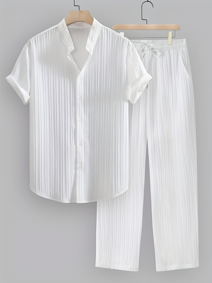 Herren Set | Strukturdesign | Lockerer Schnitt | Sommer