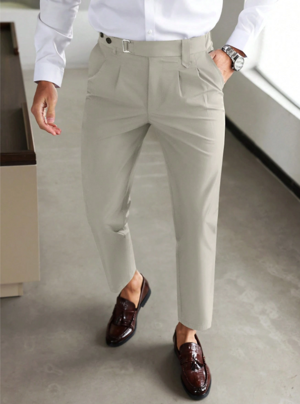 Herren Stoffhose | Slimfit | Hohe Taille | Sommer