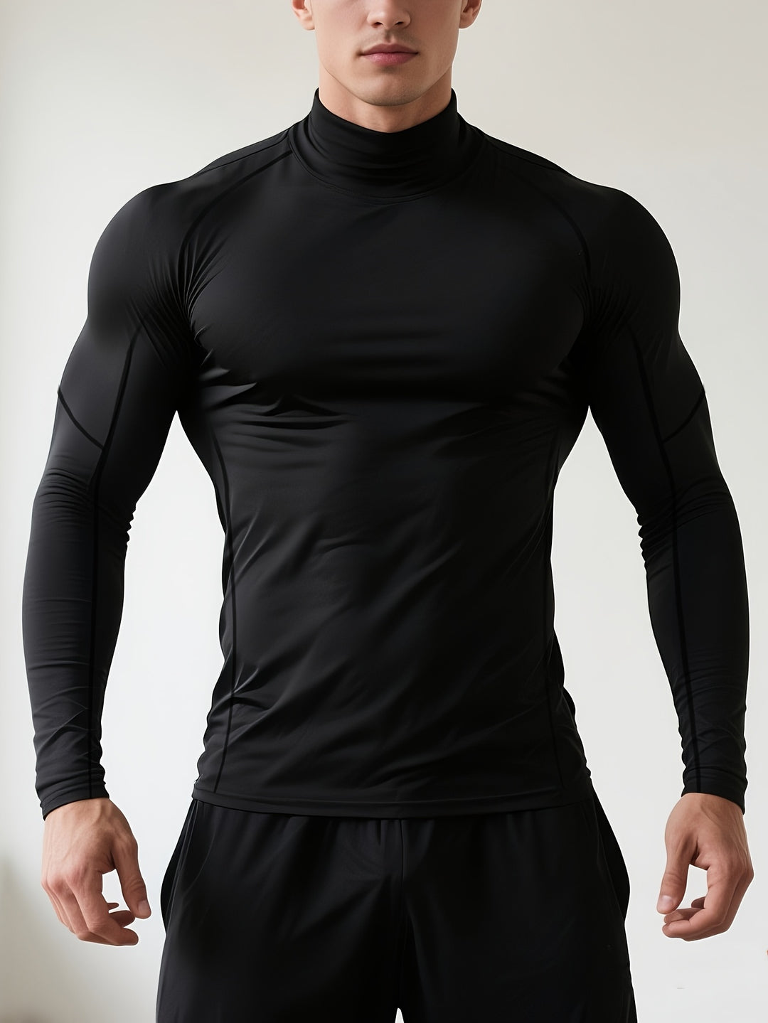 Herren Kompressionsshirt | Slim Fit | Rollkragen | Sommer