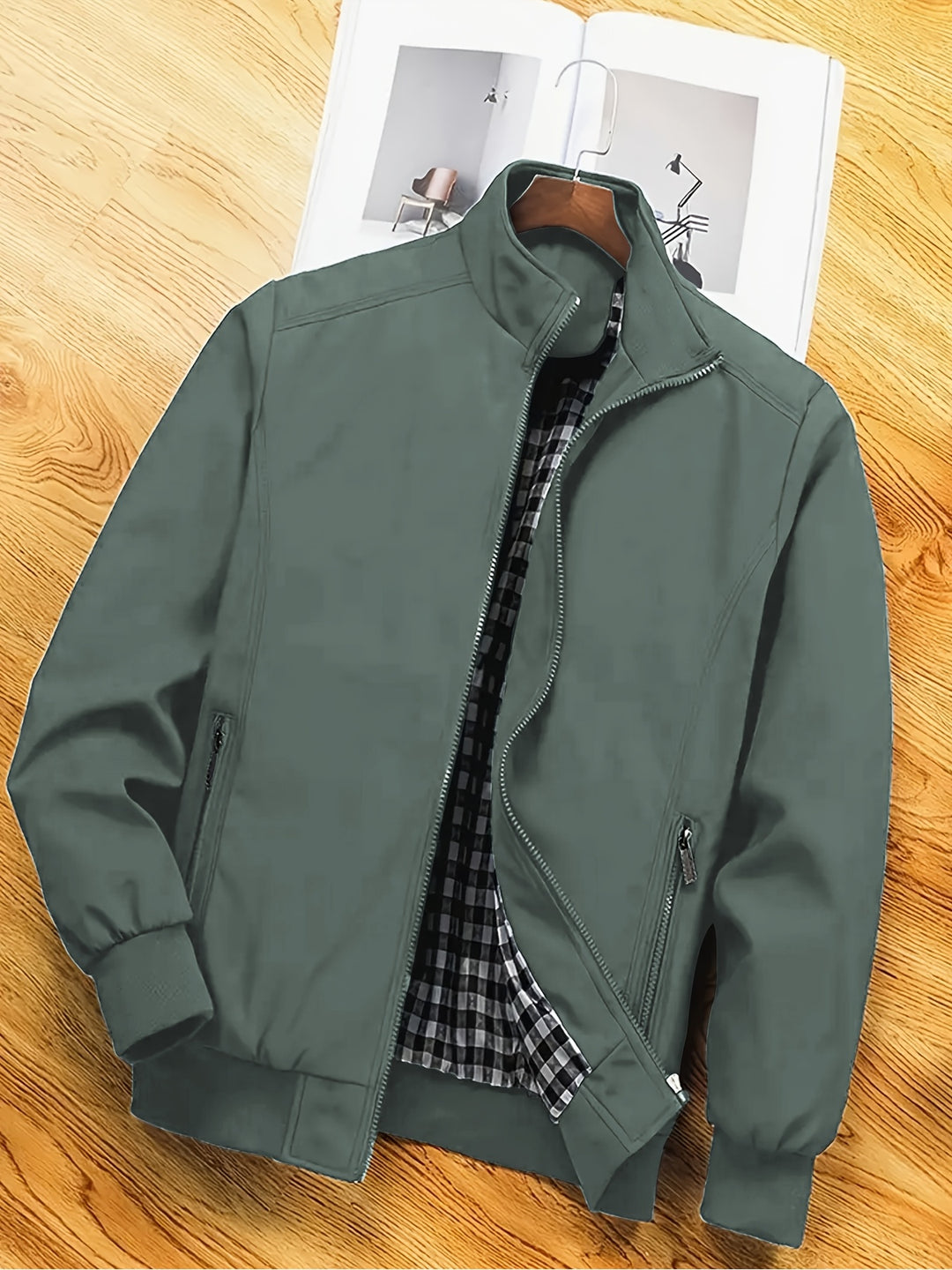 Herren Jacke | Slimfit | Reißverschluss Stehkragen | Frühling