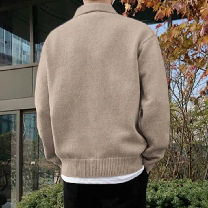 Herren Pullover | Oversized | Mit Polokragen | Frühling