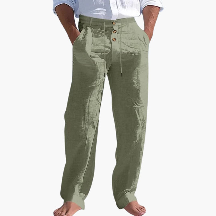 Herren Stoffhose | Straight | Hohe Taille | Sommer
