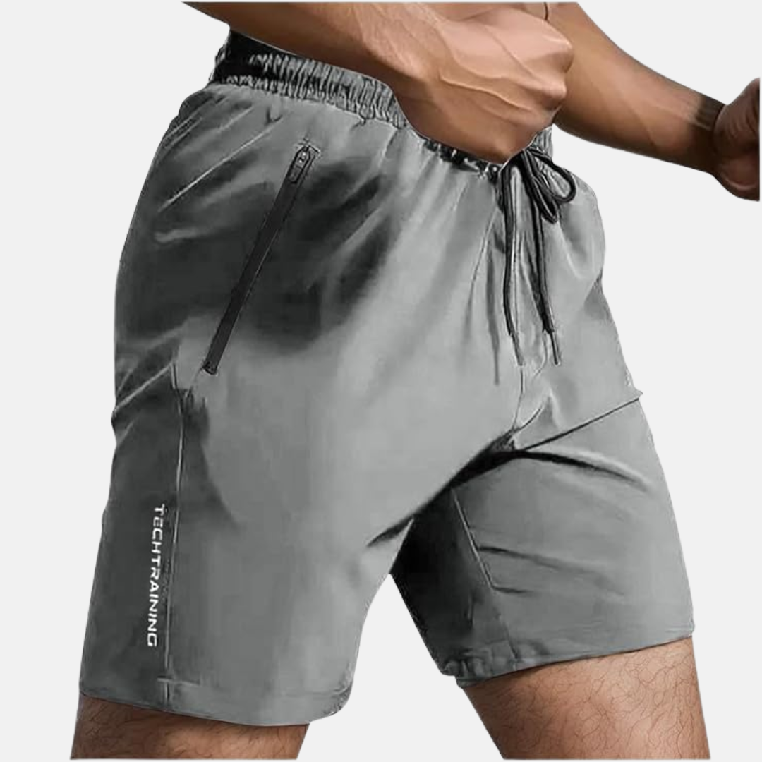 Herren Sport Shorts | Straight | Mit Reißverschlusstasche | Sommer