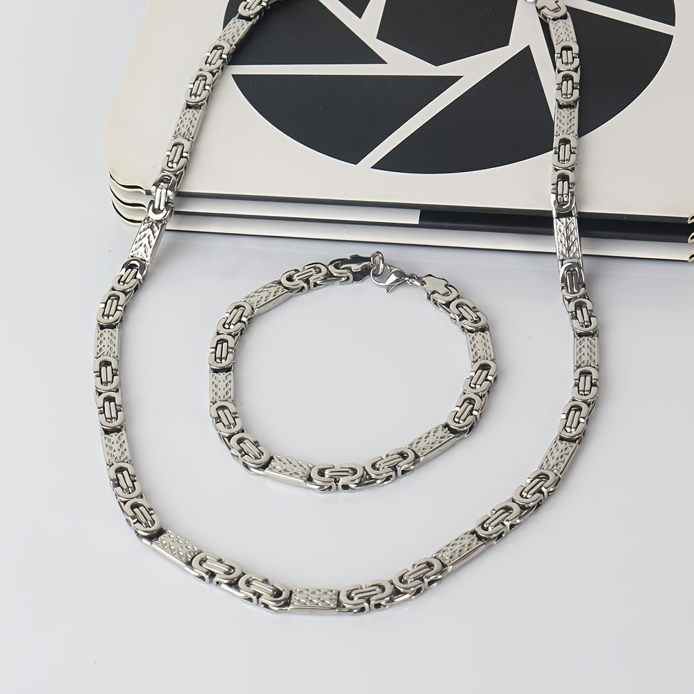 Herren Schmuck Set | Ketten &amp; Armband | Edelstahl Design | Sommer