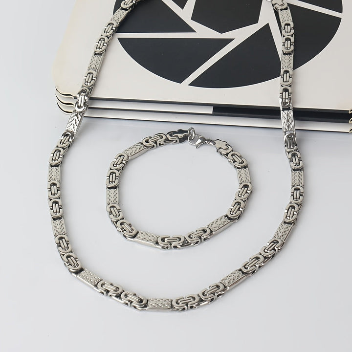 Herren Schmuck Set | Ketten &amp; Armband | Edelstahl Design | Sommer