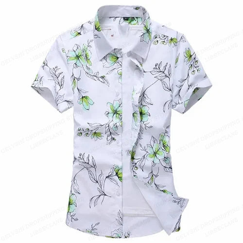 Herren Shirt | Rosenmuster | Auffälliges Design | Sommer
