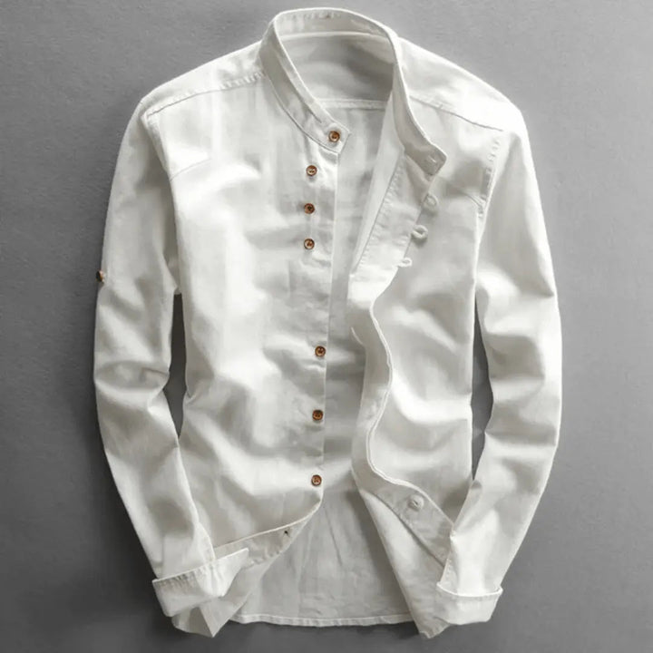 Herren Hemd | Mandarin Kragen Design | Kleider Freizeitstil