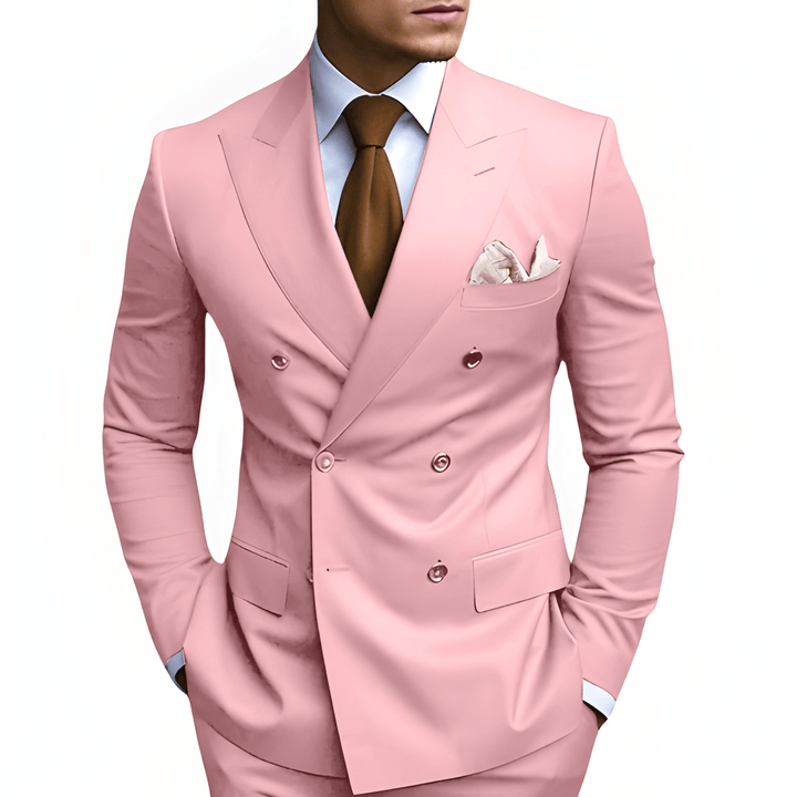 Herren Set | Zweireiher Klassisch Anzug | Elegante Kleidung Herren