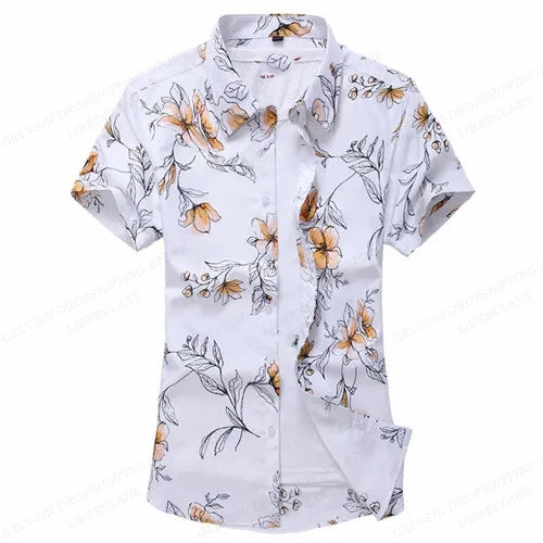 Herren Shirt | Rosenmuster | Auffälliges Design | Sommer
