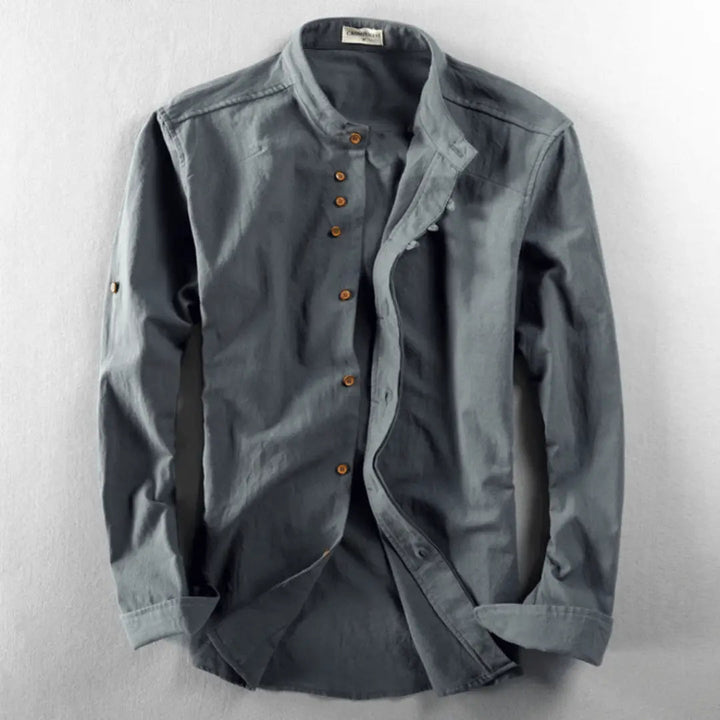 Herren Hemd | Mandarin Kragen Design | Kleider Freizeitstil