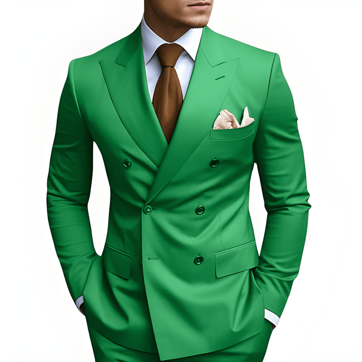 Herren Set | Zweireiher Klassisch Anzug | Elegante Kleidung Herren