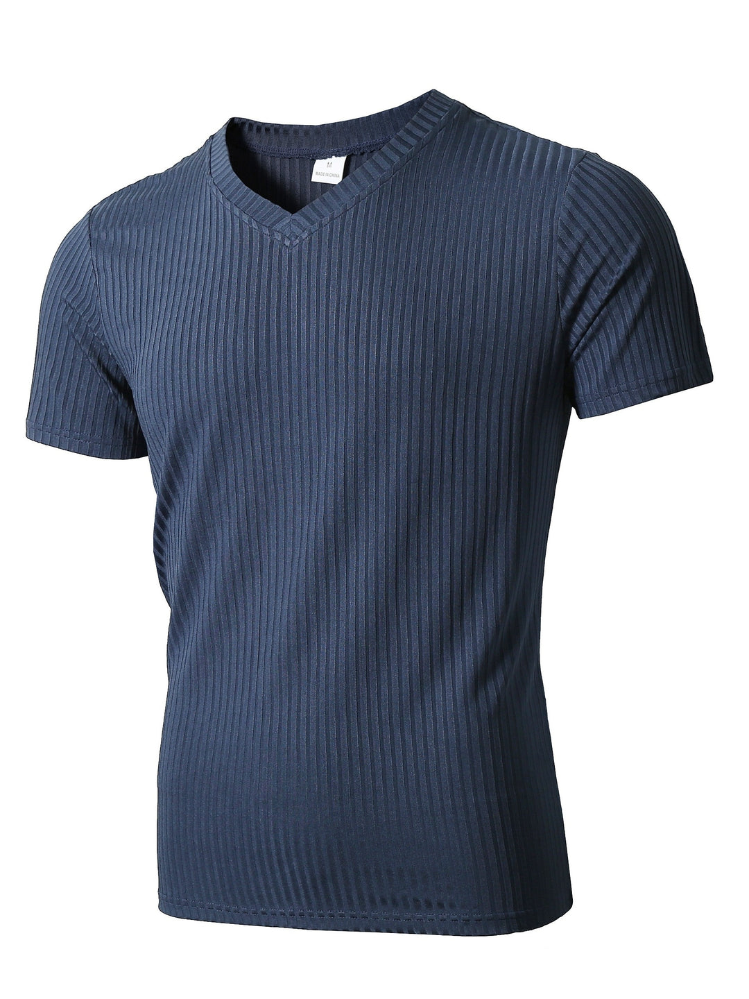 Herren T-Shirt | V-Ausschnitt | Ripp Design | Sommer