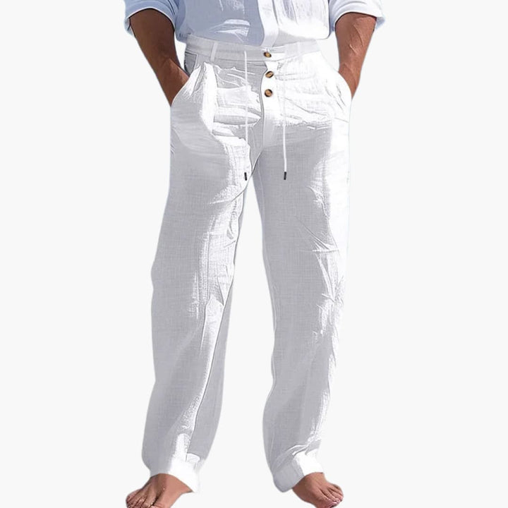 Herren Stoffhose | Straight | Hohe Taille | Sommer