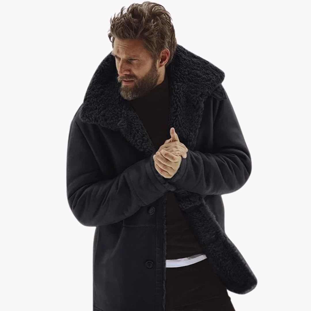 Herren Winterjacke | Breiter Kragen Warm | Classic Jacke Herren