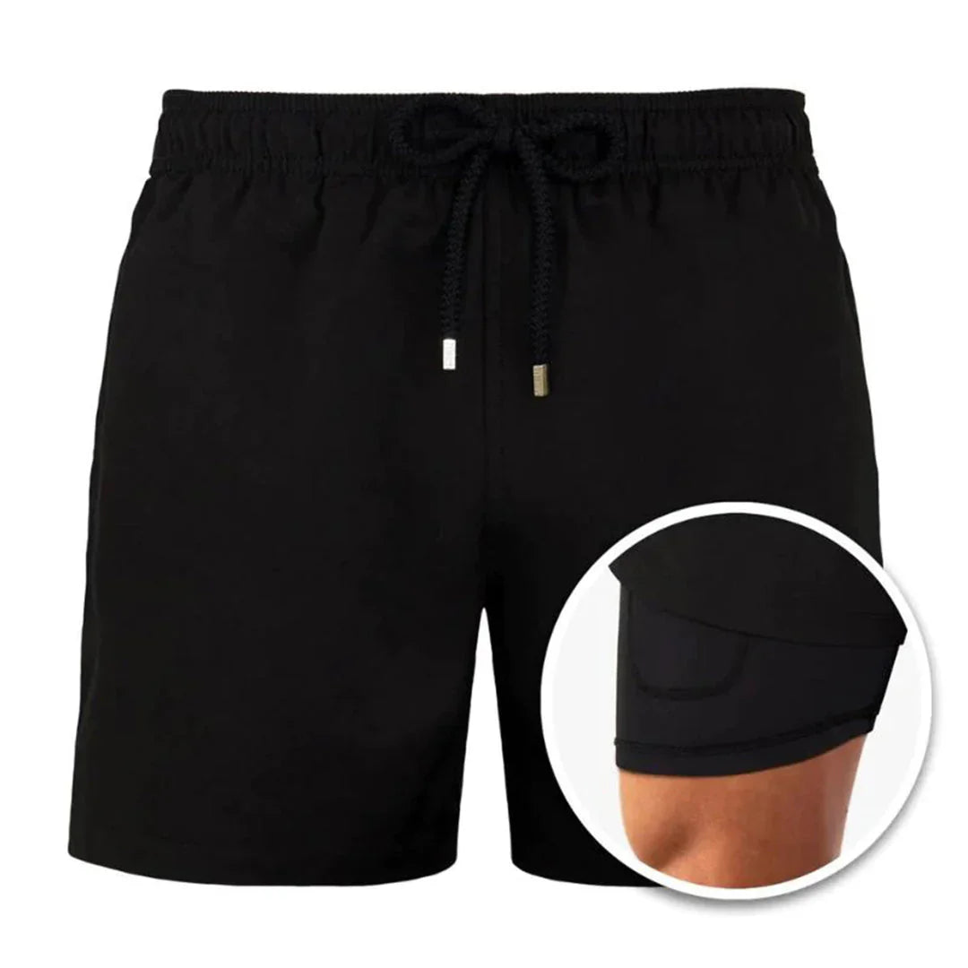 Herren Badeshorts | Straight | Tropisches Muster | Sommer