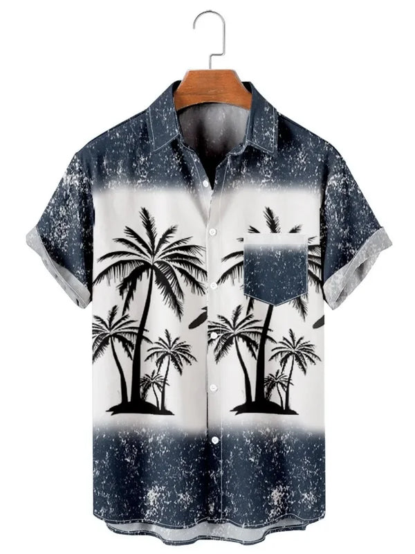 Herren Shirt | Tropenmuster | Kurzarm | Sommer