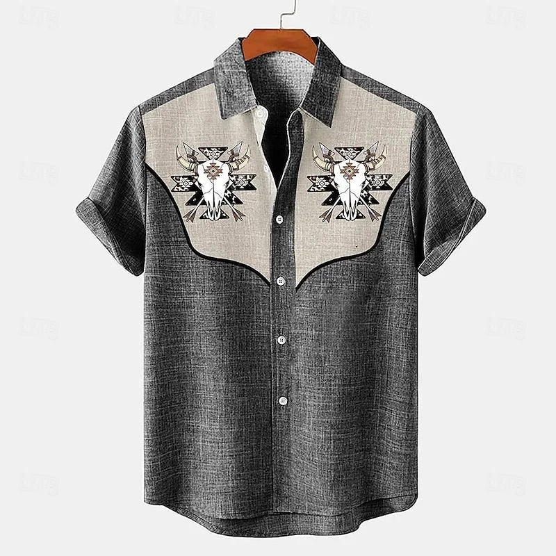 Herren Shirt | Westernstil | Knopfleiste | Sommer