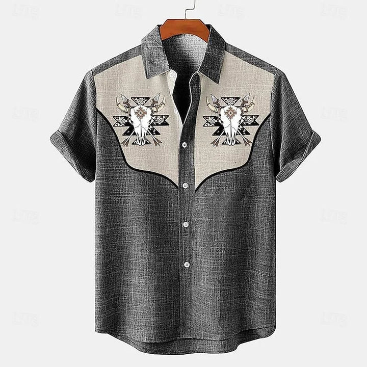 Herren Shirt | Westernstil | Knopfleiste | Sommer