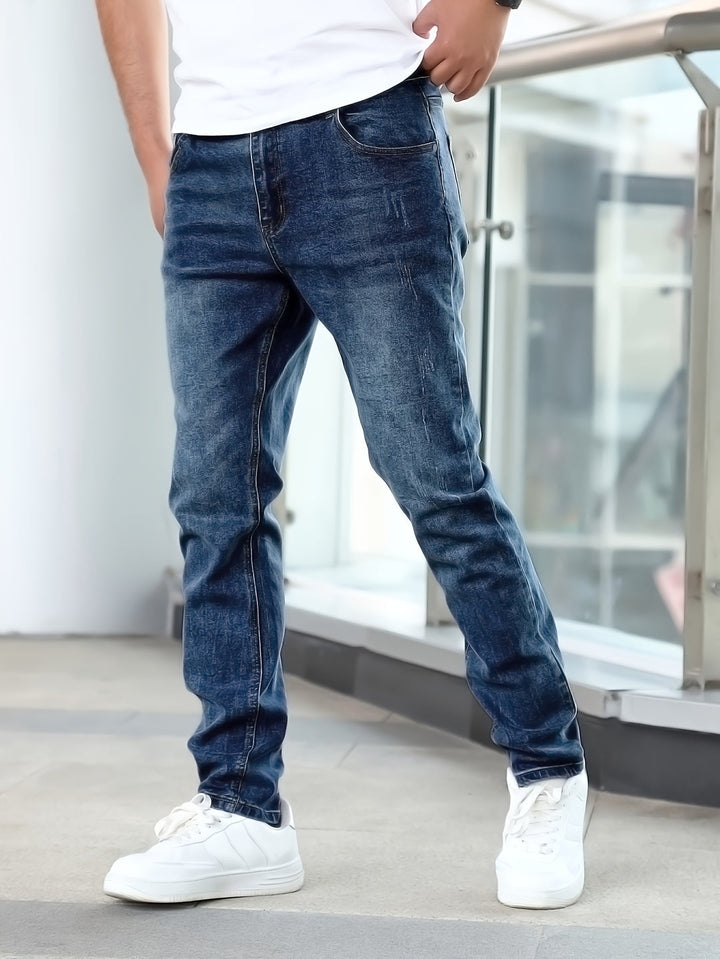 Herren Casual Jeans | Mittlere Dehnung & Klassisches Design | Denim-Hose
