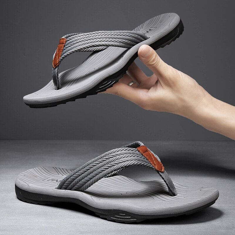 Herren Flip-Flops | Zum Hineinschlüpfen | Struktursohle | Sommer