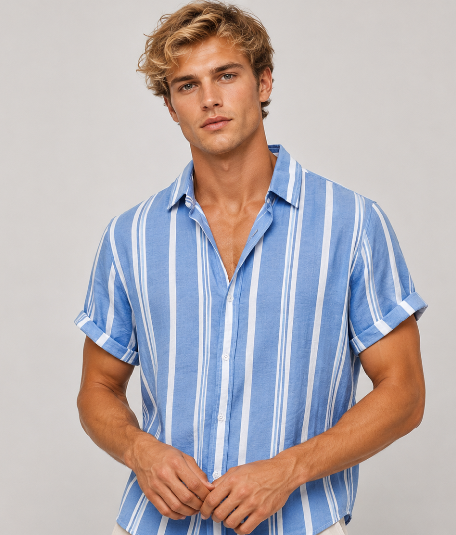 Herren Shirt | Vertikale Streifen | Zeitloser Stil | Sommer
